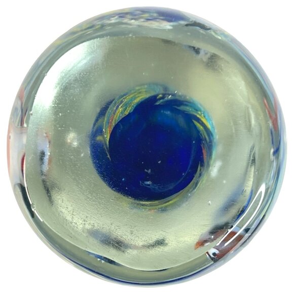 Art Glass Fish Aquarium Paperweight Sculpture Seaweed Coral reef Milano Style 5” - Picture 9 of 9